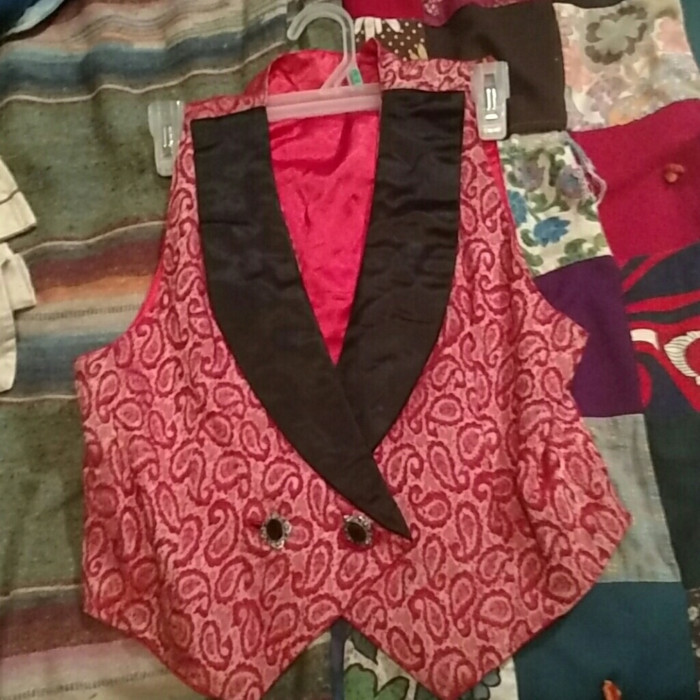 Red Paisley vest